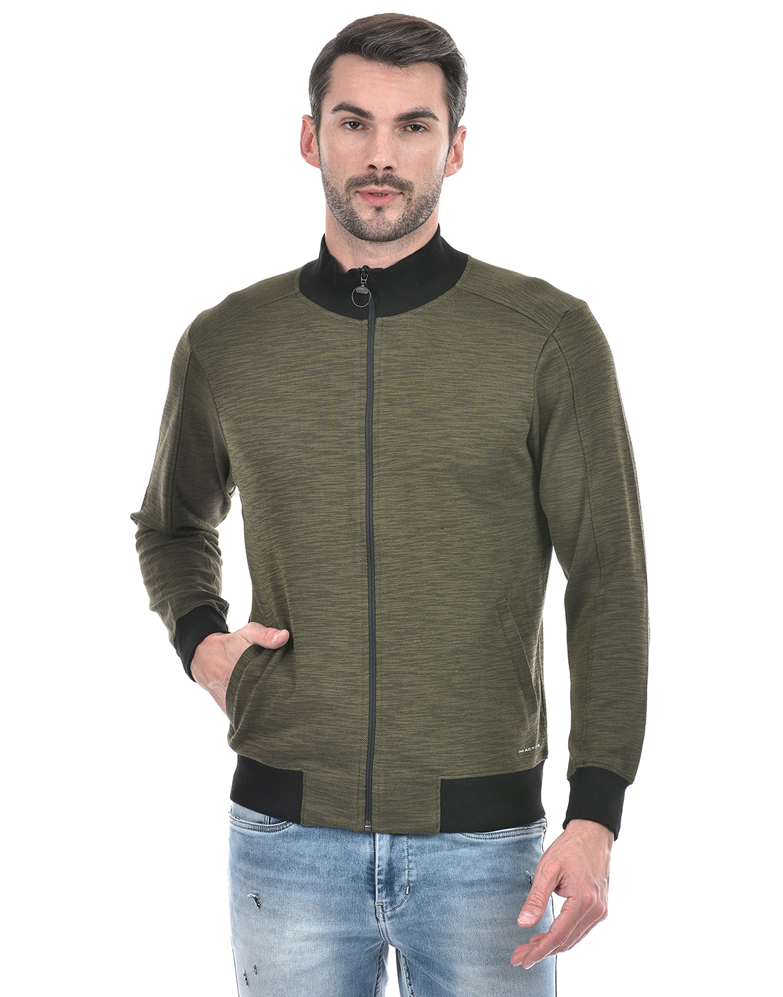Numero Uno Men Solid Green Jacket